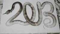 絕神一筆！最藝術的2013蛇年字樣