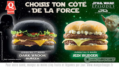 漢堡可以玩的梗真多，法國Quick速食店推出星際大戰版本的漢堡