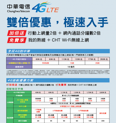 中華電信、遠傳電信、台灣大哥大 4G 手機和資費懶人包