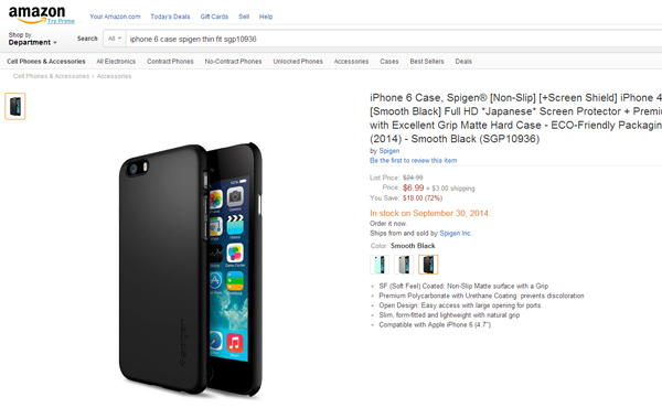 週邊名廠 iPhone 6 機套已在 Amazon 上架: 確認 iPhone 6 設計和開售日期