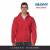 GILDAN 總代理-100 美國棉 連帽拉鍊素面長袖口袋外套 40C紅色