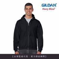 GILDAN 總代理-100 美國棉 連帽拉鍊素面長袖口袋外套 36C黑色