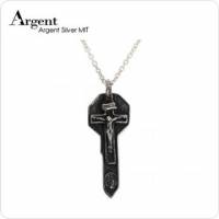 ARGENT 十字架系列 神聖之鑰 純銀項鍊 染黑款