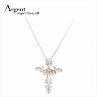 ARGENT銀飾 十字架造型系列 火焰十字 無染黑款 純銀項鍊