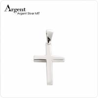 ARGENT銀飾 十字架系列 方柱十字架 中 純銀項鍊