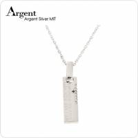 ARGENT銀飾 情人對墜系列-女墜 天生伴侶 無染黑款 純銀項鍊 女.桃紅鑽