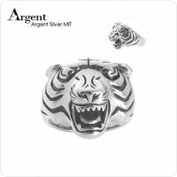 【ARGENT銀飾】動物系列「虎」純銀戒指 染黑款