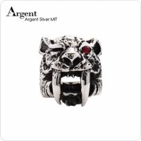 【ARGENT銀飾】動物系列「 劍齒虎」純銀戒指 染黑款