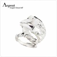 【ARGENT銀飾】情人對戒系列「龍爪 大+小 」純銀戒指 無染黑款 一對價
