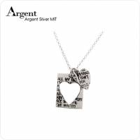 【ARGENT銀飾】情人對墜系列「愛心組合」純銀項鍊 染黑款 一對價