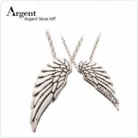 【ARGENT銀飾】情人對墜系列「天使之戀」純銀項鍊 一對價