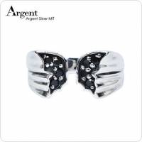 【ARGENT銀飾】動物系列「晶鑽黑蝶」純銀戒指