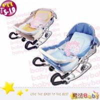 魔法Baby~台灣製造雙管加寬分段彈搖椅 卡其.藍兩款 ~嬰幼兒用品~ts19