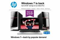 應使用者要求，HP 再度推出預載 Windows 7 產品