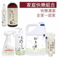 快樂家庭組合D（酚多精4900ml+酚多精150mlx3瓶+廚房清潔噴霧300ml+洗碗液1000ml+木酢液1000ml+木酢液150ml）【 GHO004】