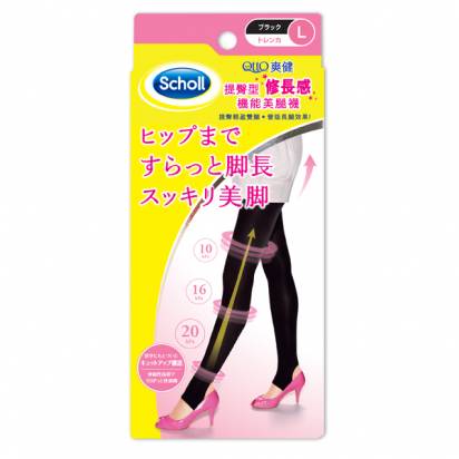 【英國爽健Scholl】日本Qtto系列-提臀修長機能美腿踩腳襪