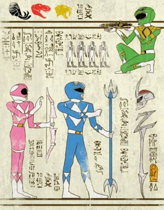 穿越時空又穿越國度的埃及風美式英雄壁畫