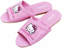 e鞋院 HELLO KITTY 玫瑰 室內皮拖鞋 親子拖 ~粉~