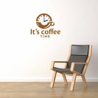 【Smart Design】創意無痕壁貼◆咖啡時光 含時鐘機心
