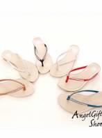 《AngelGift》MIT經典鑲鑽人字夾腳涼拖鞋 共六色