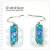 新光飾品‧藍色佳人水珠形水晶耳環 EH88037