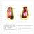新光飾品‧紅色魅影水滴水晶耳環 EH88084