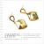 新光飾品‧金色魅影菱形水晶耳環 EH88081