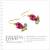 新光飾品‧紅色魅影水滴形水晶耳環 EH88063