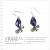 新光飾品‧紫色魅影菱形水晶耳環 EH88065