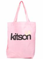 《 kitson》尼龍LOGO購物袋 L.A.字樣 -粉紅色