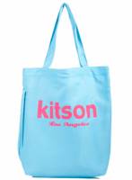 《 kitson》 尼龍LOGO購物袋-水藍色