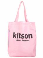 《 kitson》 尼龍LOGO購物袋-粉紅色
