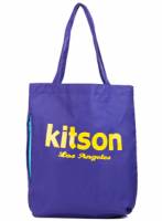 《 kitson》 尼龍LOGO購物袋-紫色