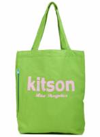 《 kitson》 尼龍LOGO購物袋-綠色