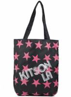《 kitson》 星星LOGO購物袋-黑色