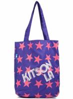 《 kitson》 星星LOGO購物袋-紫色