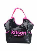 《kitson》 雙色亮片托特包 NEON PINK