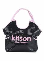 《kitson》 雙色亮片托特包 BLACK PINK