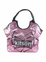 《kitson》 蝴蝶結亮片托特包 PINK BLACK