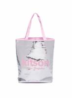 《kitson》 LOGO亮片托特包 長型 PSILVER PINK