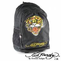 《ED Hardy》印花虎王三層拉桿旅行背包