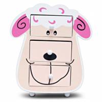 Wally Fun 三抽木製可愛動物飾品盒－綿羊