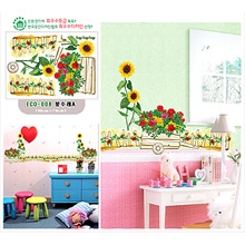 韓國進口壁貼-花園向日葵(--)