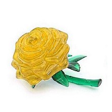 【金黃玫瑰】立體水晶拼圖