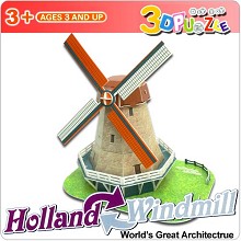 3D立體拼圖之世界好好玩-荷蘭 風車