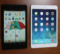 iPad mini Retina 和 Nexus 7 2013 平板電腦外觀比較