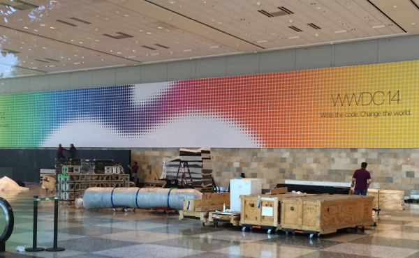 WWDC 2014 場地貼上海報, Apple 將會串流直播 [圖庫]