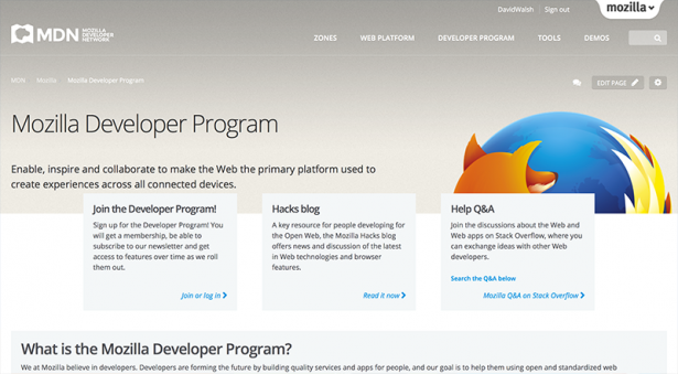 Mozilla 開發者社群網站 (MDN) 全新面貌