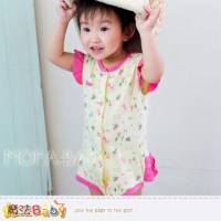 魔法Baby~粉紅日系動物家族女寶寶短袖連身衣 包屁衣 6~24M ~女童裝~k28362