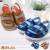 魔法Baby~【KUKI酷奇】真皮製造扣環飾涼鞋 寶寶鞋 男童鞋 藍.黃 ~sh2549